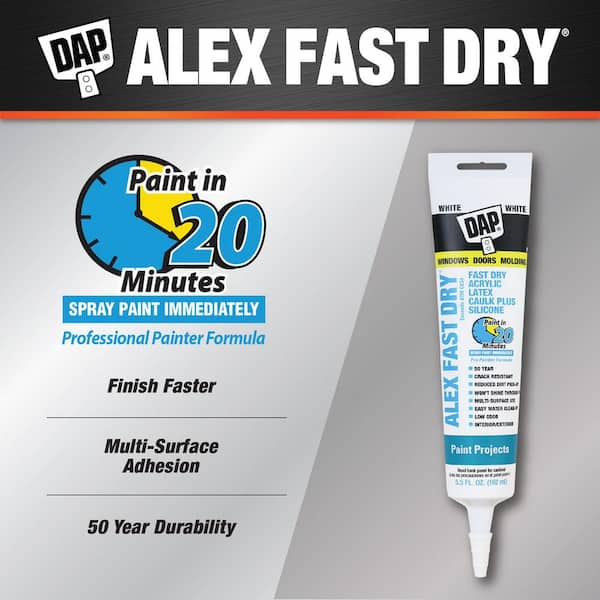 Alex Fast Dry 5.5 oz  White Acrylic Latex Plus Silicone Caulk (4-Pack)