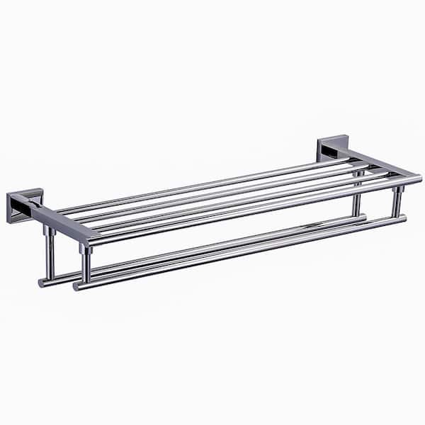ARCORA Stainless Steels Wall Mounted Towel Rack in Chrome