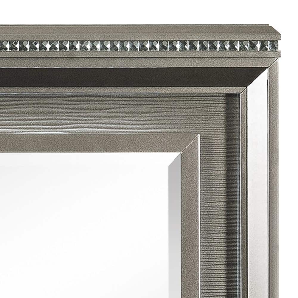 Sadie Contemporary Rectangular LED Mirror in Dark Champagne