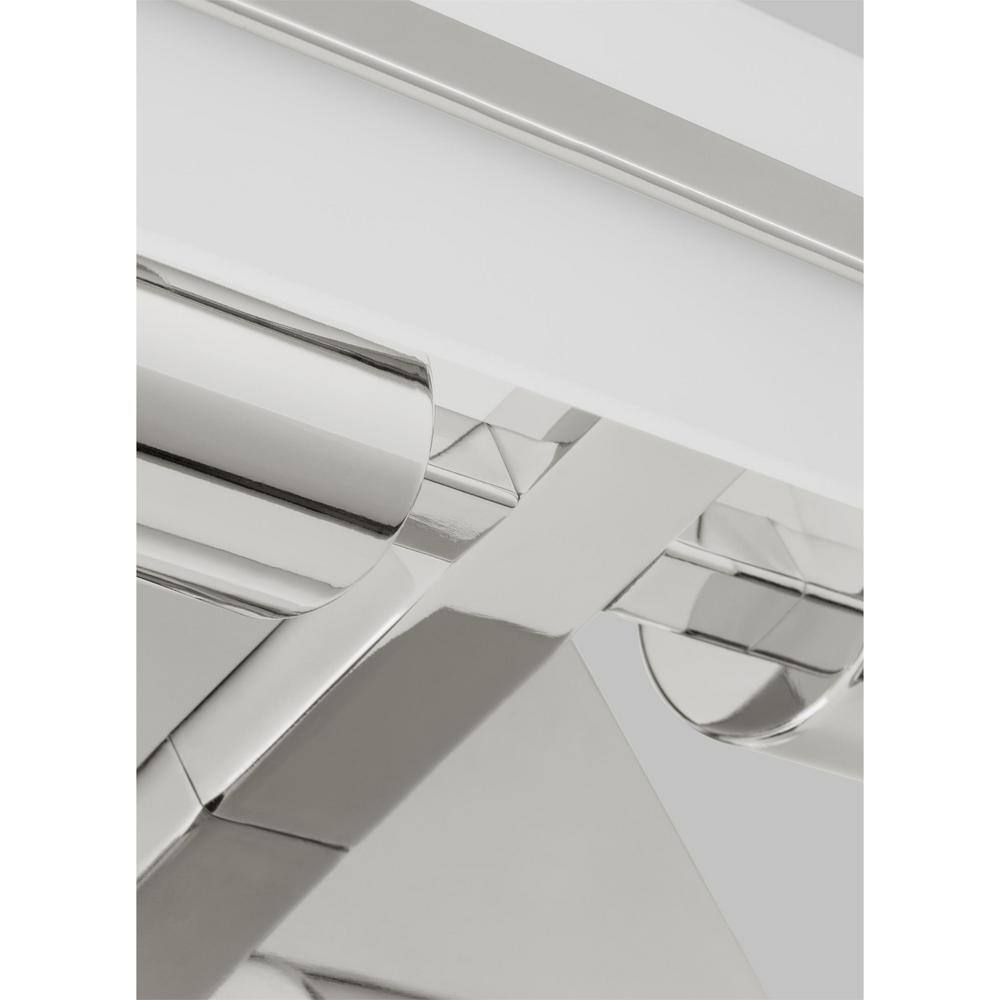 Dex Chrome 2-Light LED Vanity Fixture with Satin Etched Glass