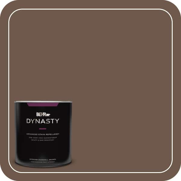 BEHR DYNASTY 1 qt. #N230-7 Rustic Tobacco One-Coat Hide Eggshell Enamel Interior Stain-Blocking Paint and Primer