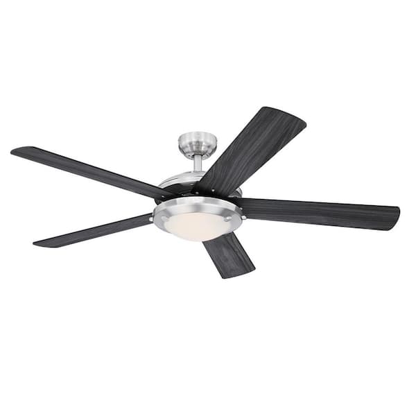 Westinghouse Comet 52 in. LED Indoor Brushed Nickel Ceiling Fan with Light Fixture