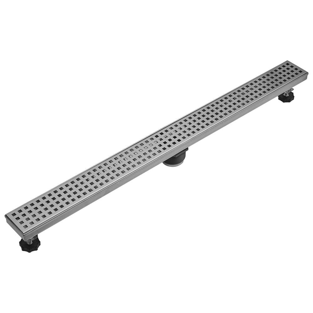 BWE 32 in. Stainless Steel Linear Shower Drain with Slot Pattern Drain ...