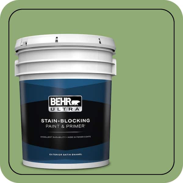BEHR ULTRA 5 gal. #430D-5 Geranium Leaf Satin Enamel Exterior Paint & Primer
