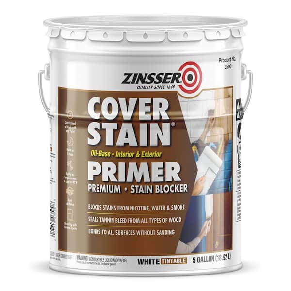 Zinsser Cover Stain 5 gal. White Oil-Based Interior/Exterior Primer and Sealer