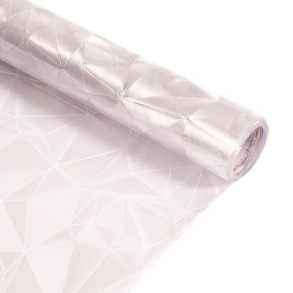 Shatex 23.6 in. W x 78.7 in. L Electrostatic Rhombus Decorative Window Film