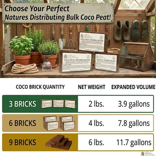 Garden Supply Coco Peat Brick (3-Set) 300coco - The Home Depot