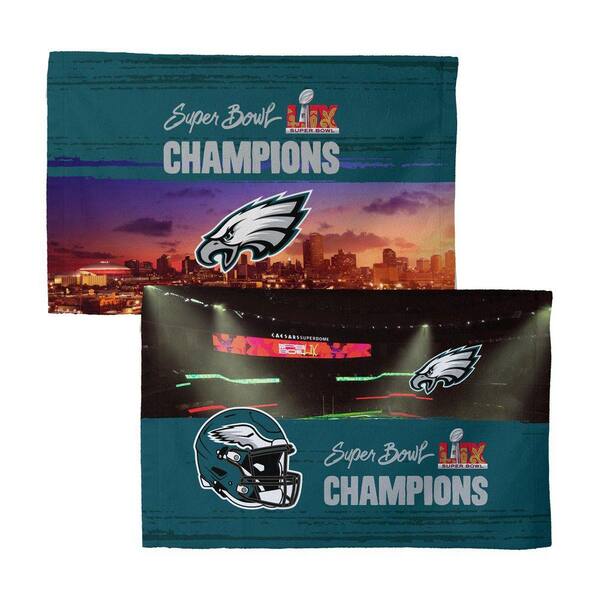 Philadelphia Eagles NFL 2025 Super Bowl LIX Overview Fan Towel (2 Pack) 16 x 25 in. Polyester/Cotton Blend