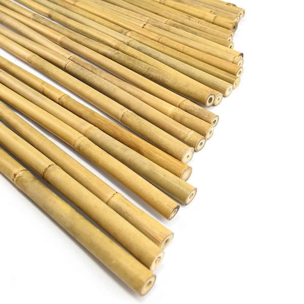 3 ft. Natural Bamboo Garden Plant Stakes Yard Bamboo Sticks for Tomato, Beans, Vegetable and Climbing Plants (25 Pcs)