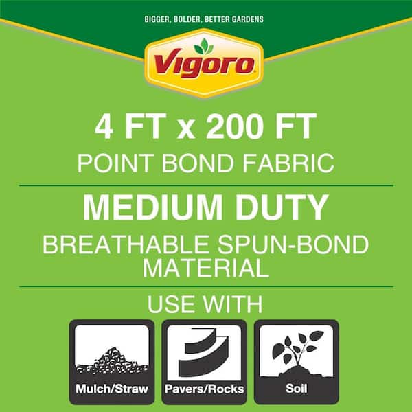 4 ft. x 200 ft. Medium Duty Point Bond Weed Barrier Landscape Fabric