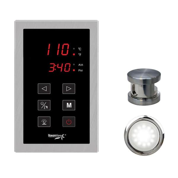 SteamSpa Indulgence Touch Panel Control Kit in Brushed Nickel