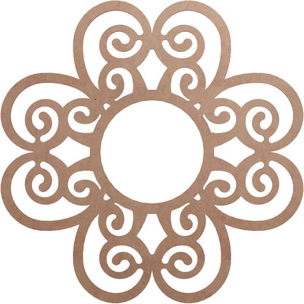 Ekena Millwork 0.25 in. x 34 in. x 34 in. Wood Medallion Moulding