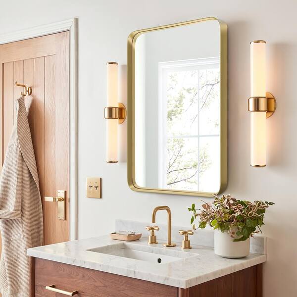 NeuType Oval Mirror Gold 39x20 Bathroom Select Size, Color