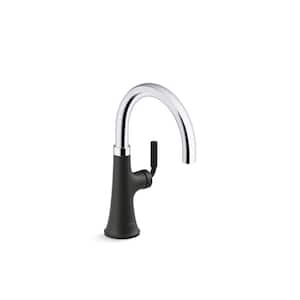 Tone Swing Spout Bar Faucet in Polished Chrome and Matte Black