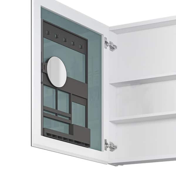 48 in. W x 30 in. H Double Door Rectangular Engineered Wood Medicine Cabinet with Mirror