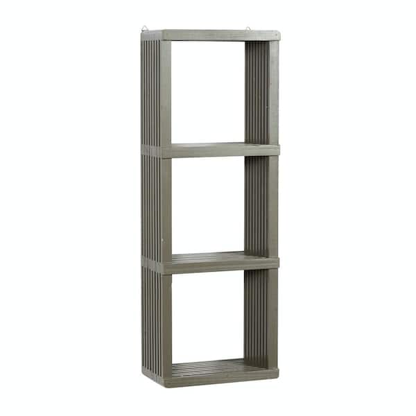 Litton Lane Gold Round 2 Shelves Metal Wall Shelf