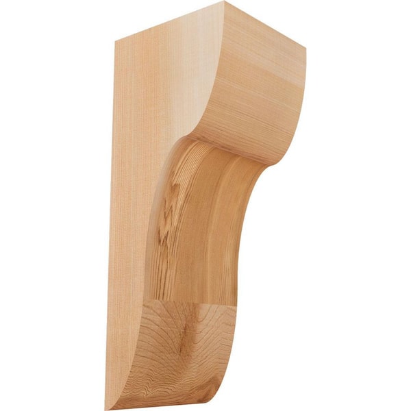 Ekena Millwork 5-1/2 in. x 6 in. x 14 in. Western Red Cedar Carmel Smooth Corbel