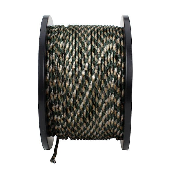 Everbilt 1/8 in. x 500 ft. Paracord, Green Camouflage