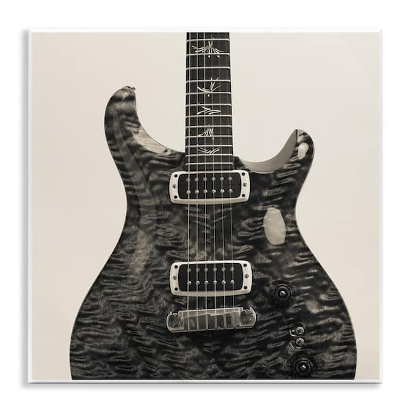 Stupell Industries Wave Patterned Guitar by Deborah Revell Unframed Music Graphic Art Print 12 in. x 12 in.