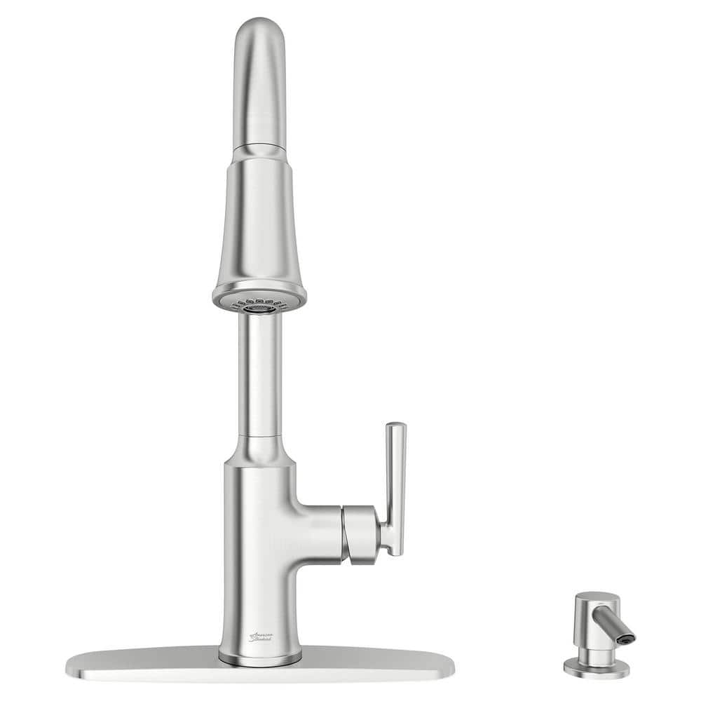Stainless Steel Pull-Down Kitchen Faucet with Soap Dispenser