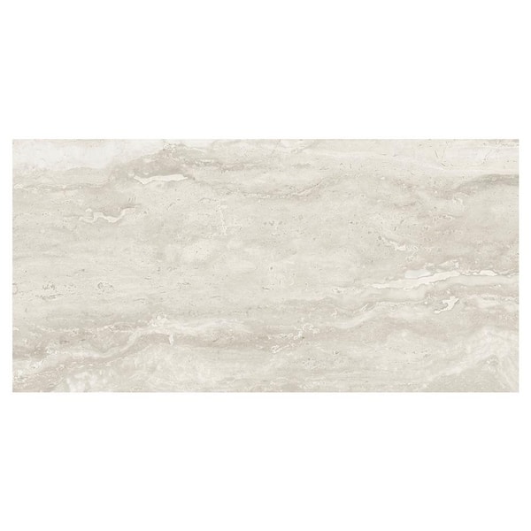 Ivy Hill Tile Essential Travertine White 4 in. x 0.37 in. Matte Porcelain Tile Sample