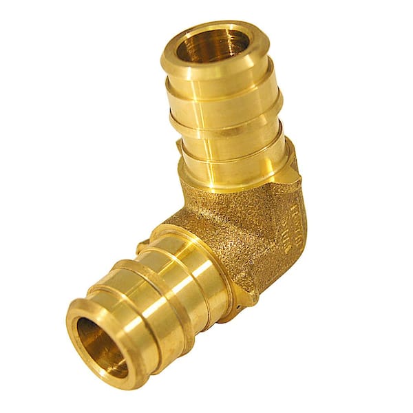 Apollo 1/2 in. PEX-A Barb Brass 90-Degree Elbow Fitting EPXE1212 - The Home  Depot