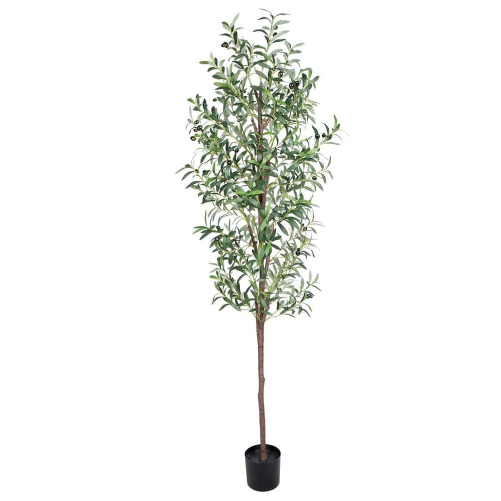 6 ft. Artificial Tall Faux Olive Trees in Pot