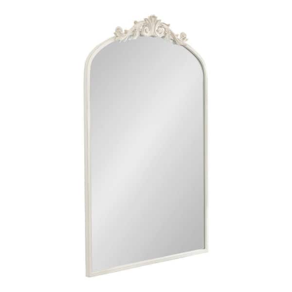 Kate and Laurel Arendahl 23.75 in. W x 36.00 in. H White Arch Traditional Framed Decorative Wall Mirror