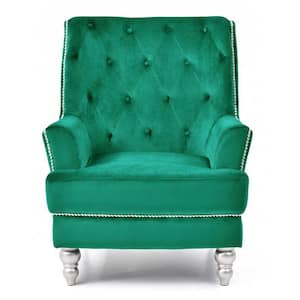 Pamona Green Upholstered Accent Chair