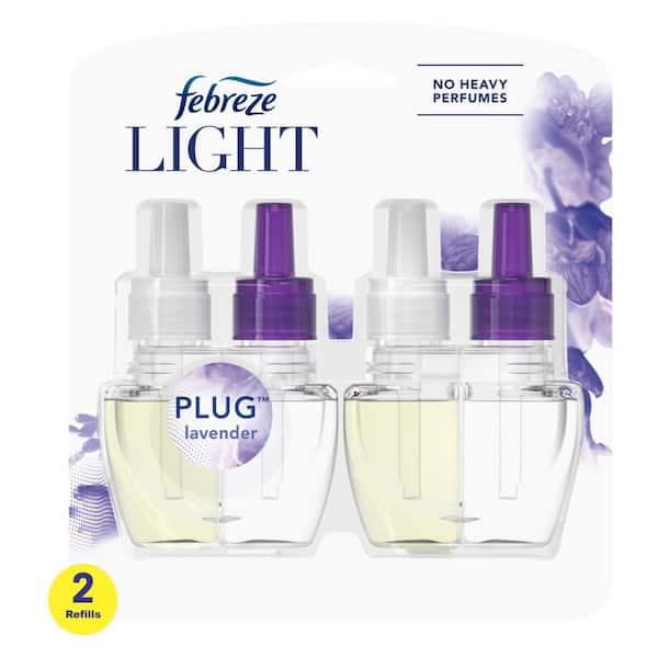 Febreze Plug Light 0.87 oz. Lavender Scent Oil Automatic Air Freshener Refill (2-Count)