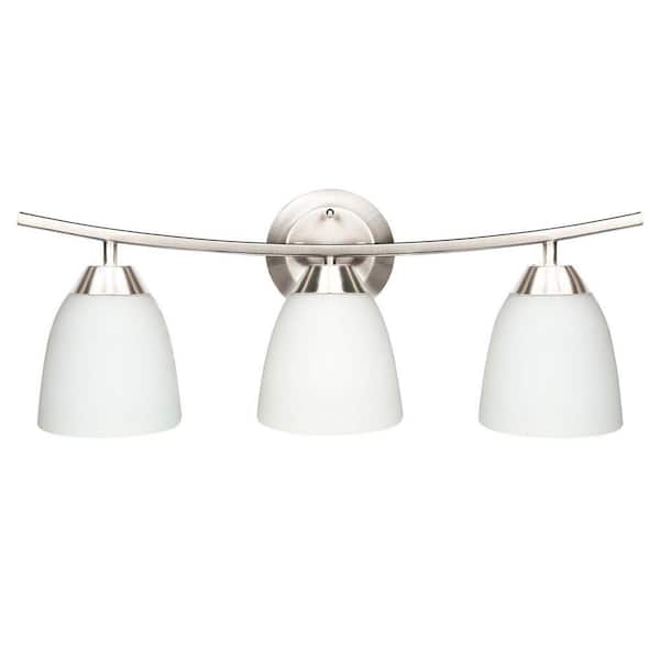 24 in. 3 Light Brushed Nickel Vanity Light Fixture