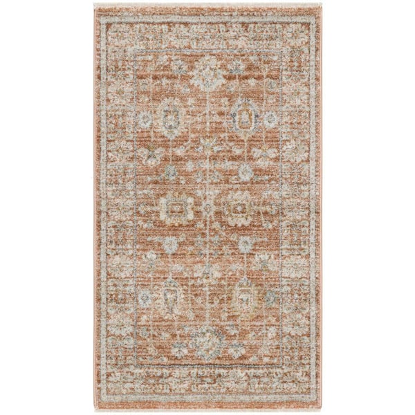 Nourison Oases Terracotta 3 ft. x 5 ft. Distressed Traditional Area Rug