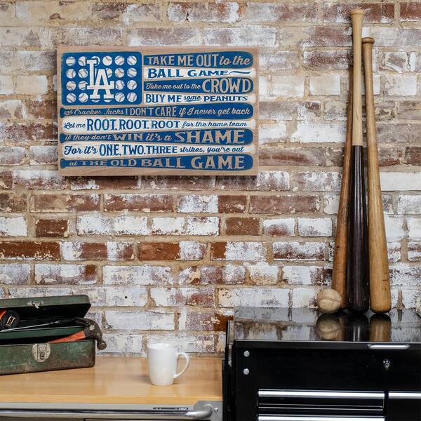 Open Road Brands Los Angeles Dodgers Canvas Flag Wall Art 90182724