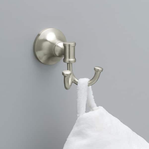 Delta Chamberlain Double Towel Hook Bath Hardware Accessory in Brushed  Nickel CML35-BN - The Home Depot