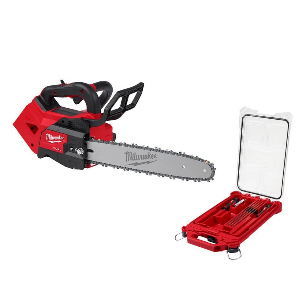 M18 FUEL 14 in. 18V Lithium-Ion Brushless Cordless Battery Top Handle Chainsaw (Tool Only) w/ PACKOUT Sharpening Kit price history on PriceWatchPro