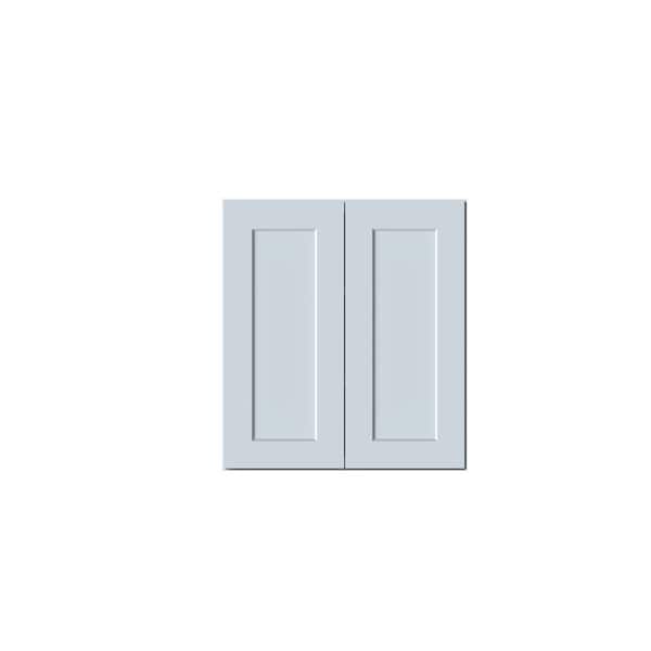27 in. W x 12 in. D x 30 in. H Plywood Ready to Assemble Standard Wall Kitchen Cabinet in Dove Gray Full Overlay Design