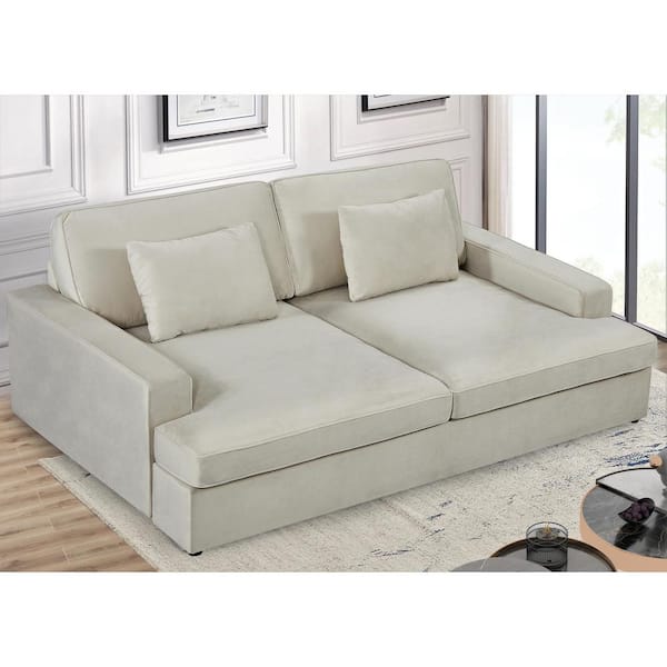 Parker Living Utopia - Mega Ivory 2 Seat Sofa with Lumbar Pillow