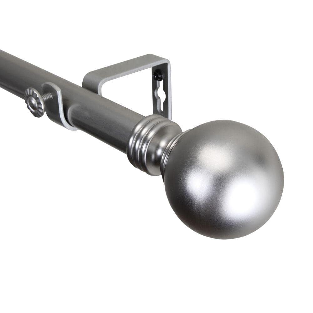 48 in. - 84 in. Single Curtain Rod in Satin Nickel with Finial price history on PriceWatchPro