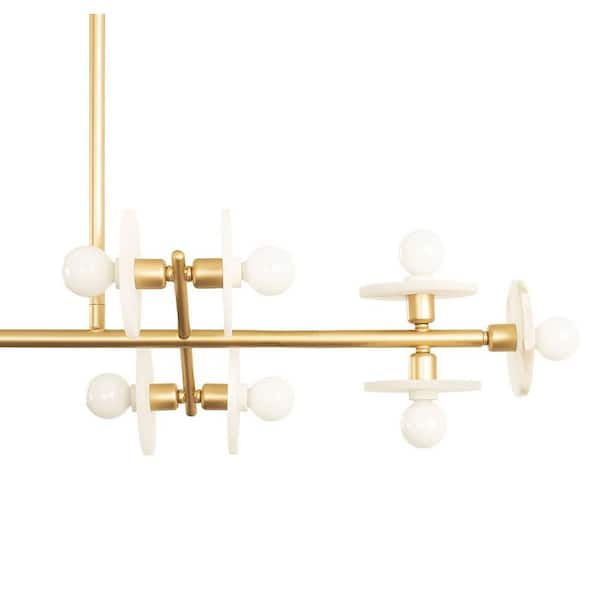 Savoy House Amani 48 in. W x 10.13 in. H 14-Light Gold Mid-Century