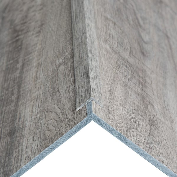 Gray Oak 94 in. Vinyl Backsplash Accessory Trim Kit