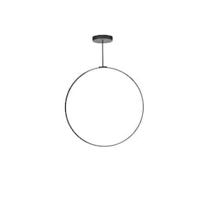 Cirque 36 in. 1 Light 46-Watt Black Integrated LED Pendant Light