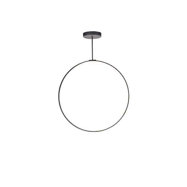 KUZCO Cirque 36 in. 1 Light 46-Watt Black Integrated LED Pendant Light