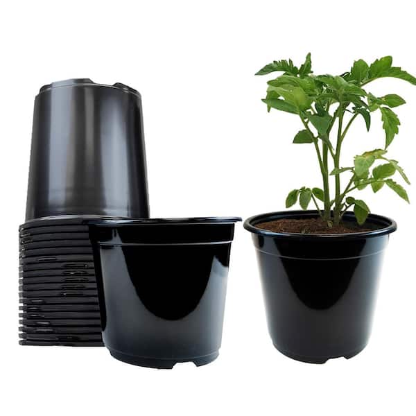 Viagrow 1/2 Gal. Plastic Nursery Trade Pots (20-Pack)