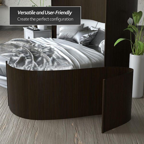 RED LANTERN Bamboo Wave 24 in. Dark Mocha Room Divider BF-2WAVE