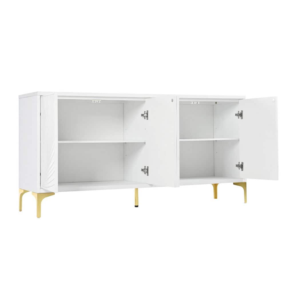 59.84 in. W x 15.91 in. D x 29.72 in. H Bathroom White Linen Cabinet price history on PriceWatchPro