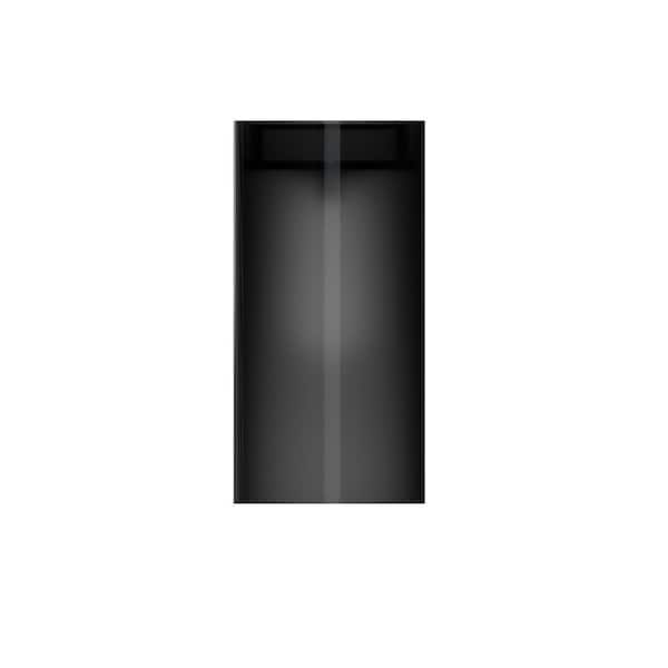 Staykiwi Modern Luxury Round Pedestal Sink Combo Crystal Freestanding Sink for Bathroom Sink in Black Ash