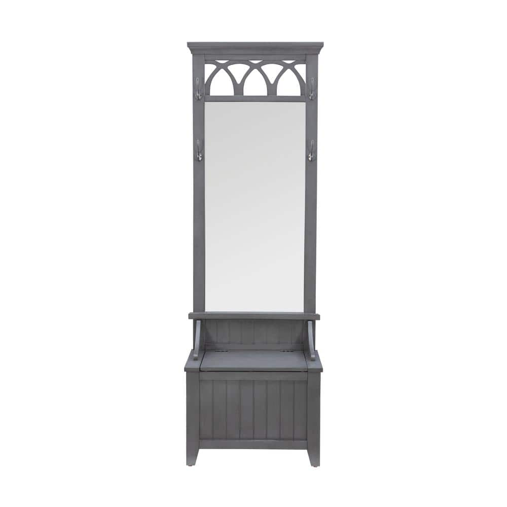 Reviews for Powell Company Alonzo Grey Hall Tree with 42 inch Mirror ...