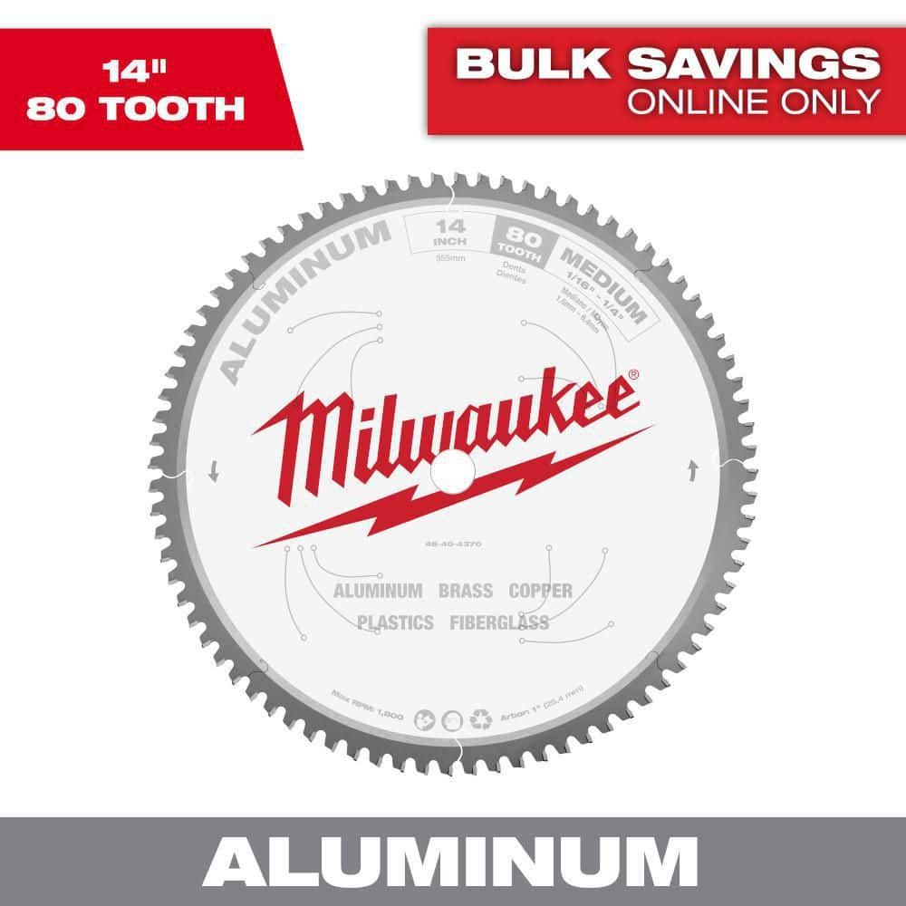 14 in. x 80 Carbide Teeth Aluminum Cutting Circular Saw Blade price history on PriceWatchPro