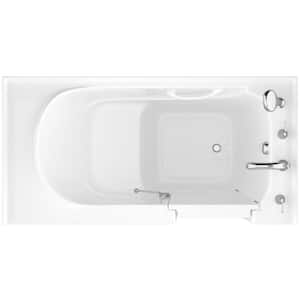HD-Series 30 in. x 60 in. Right Drain Quick Fill Walk-In Soaking Bathtub in White