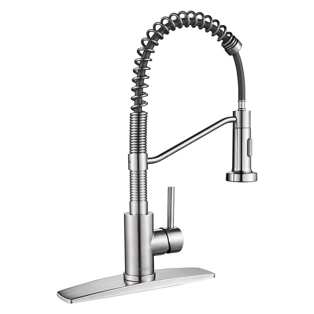 FORIOUS Single-Handle Pull Down Sprayer With Kitchen Faucet Kitchen ...